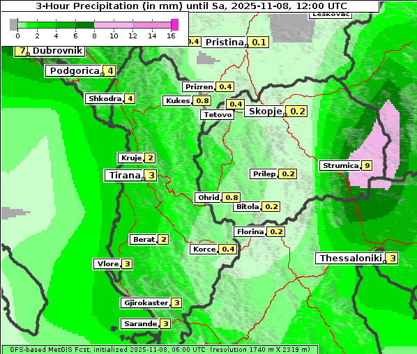 Niederschlag, 8. 11. 2025