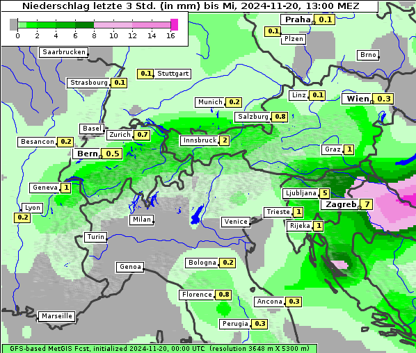 Niederschlag, 20. 11. 2024