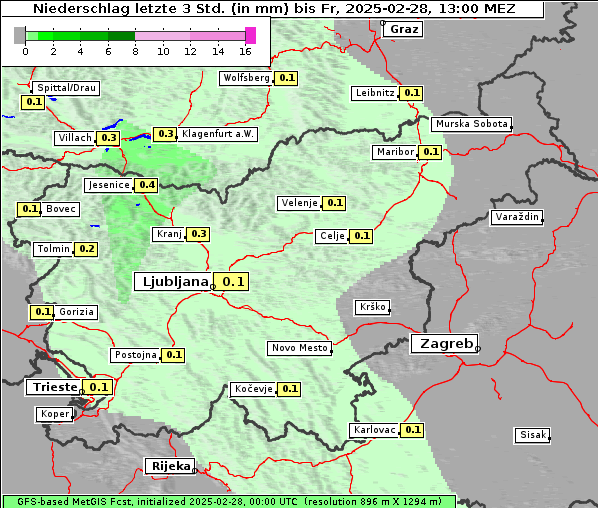 Niederschlag, 28. 2. 2025