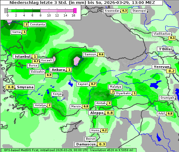 Niederschlag, 29. 3. 2026