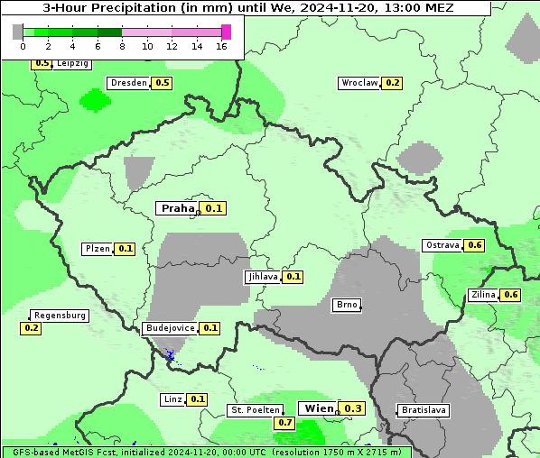 Niederschlag, 20. 11. 2024