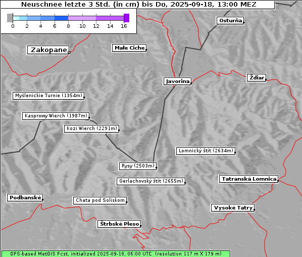 Neuschnee, 18. 9. 2025