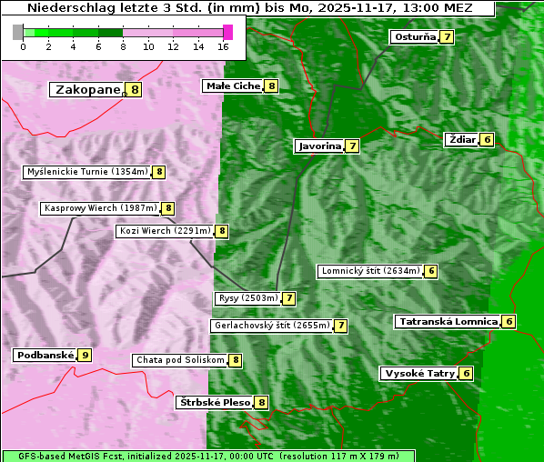 Niederschlag, 17. 11. 2025