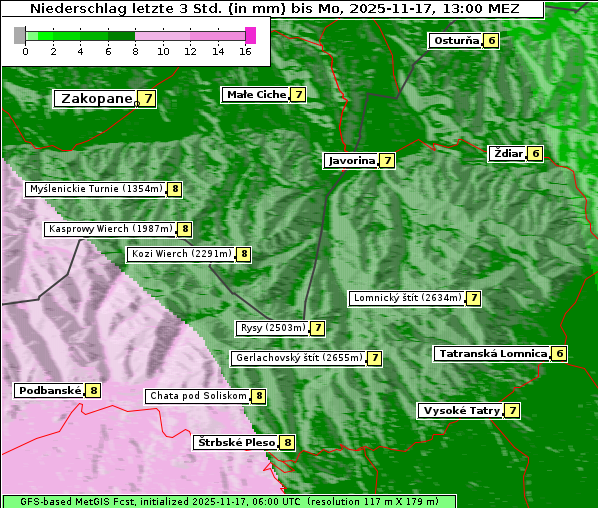 Niederschlag, 17. 11. 2025
