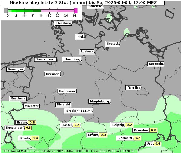 Niederschlag, 4. 4. 2026