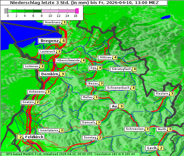 Niederschlag, 10. 4. 2026