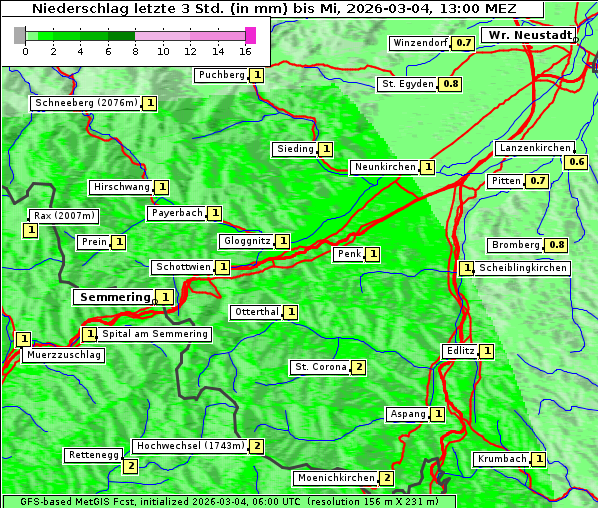 Niederschlag, 4. 3. 2026