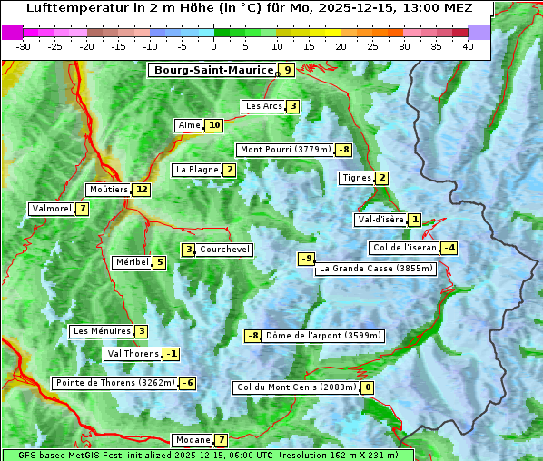 Temperatur, 15. 12. 2025
