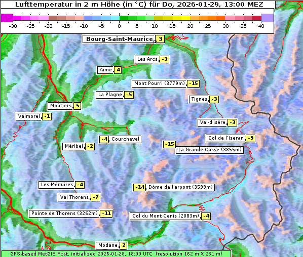 Temperatur, 29. 1. 2026