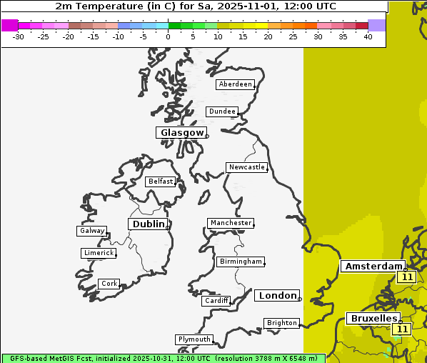 Temperatur, 1. 11. 2025