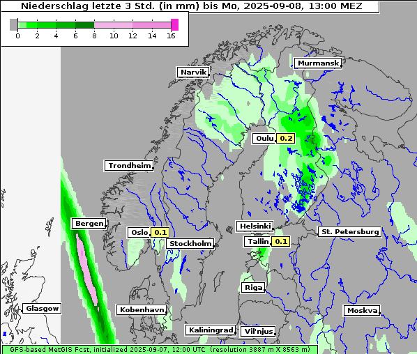 Niederschlag, 8. 9. 2025