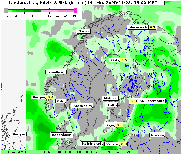 Niederschlag, 3. 11. 2025