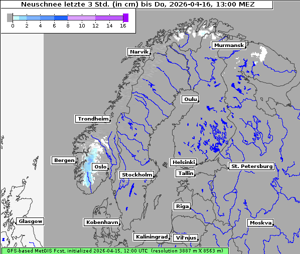 Neuschnee, 16. 4. 2026