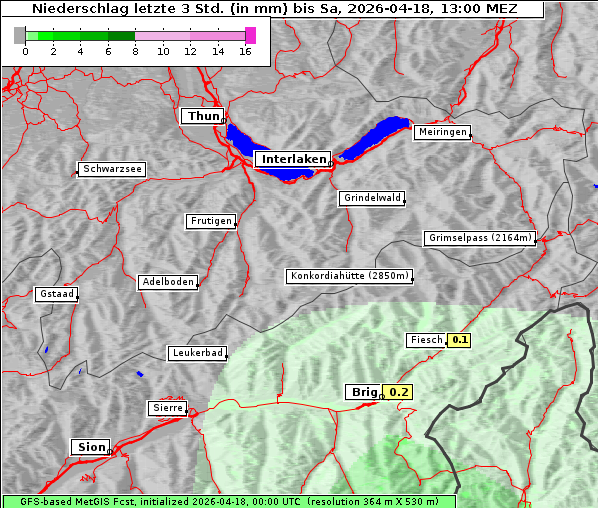 Niederschlag, 18. 4. 2026