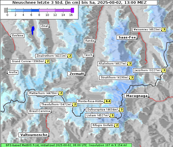 Neuschnee, 2. 8. 2025