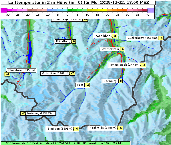 Temperatur, 22. 12. 2025