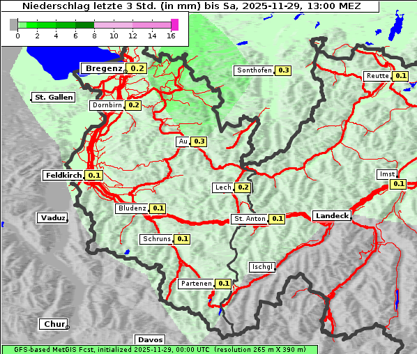 Niederschlag, 29. 11. 2025