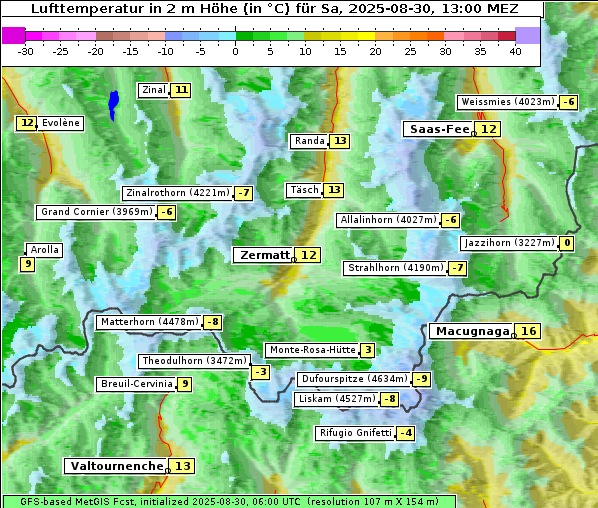 Temperatur, 30. 8. 2025