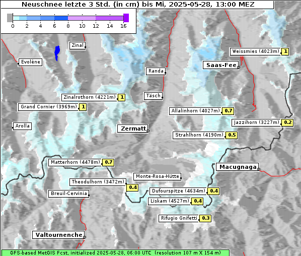 Neuschnee, 28. 5. 2025