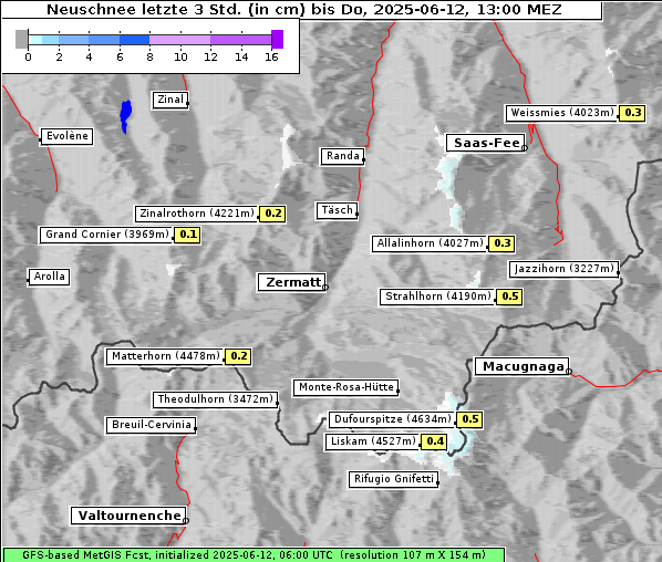 Neuschnee, 12. 6. 2025