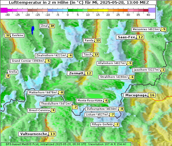 Temperatur, 28. 5. 2025