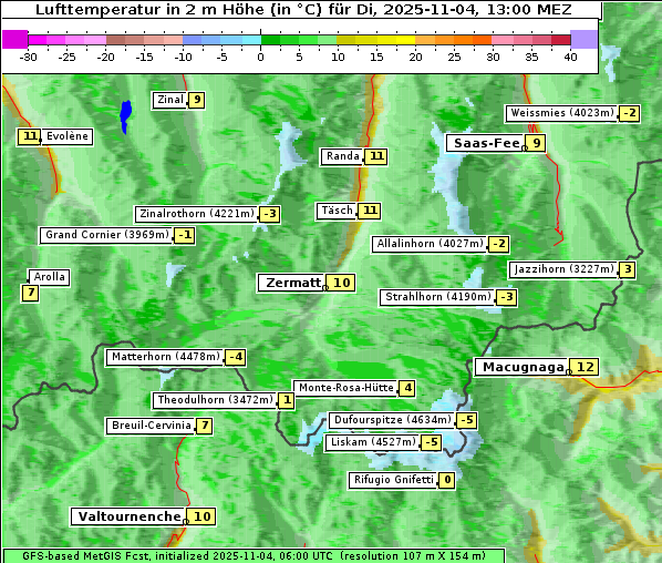 Temperatur, 4. 11. 2025