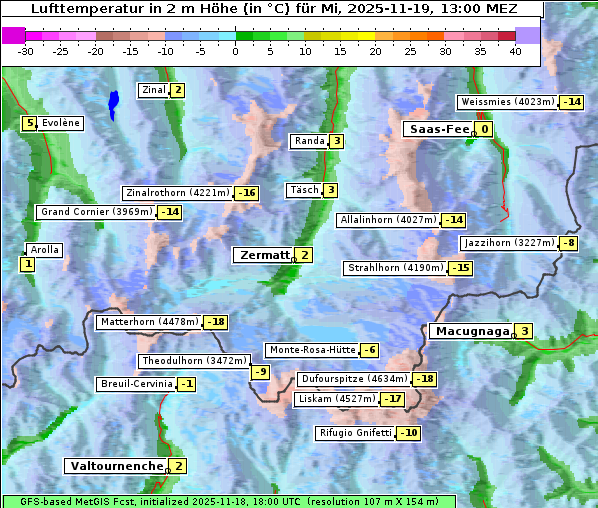 Temperatur, 19. 11. 2025