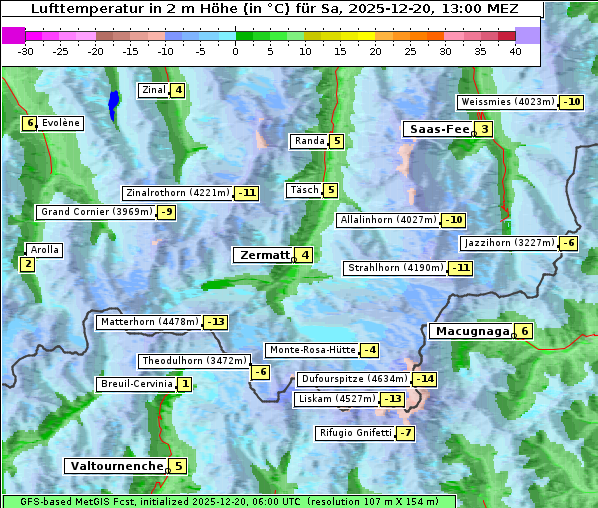 Temperatur, 20. 12. 2025