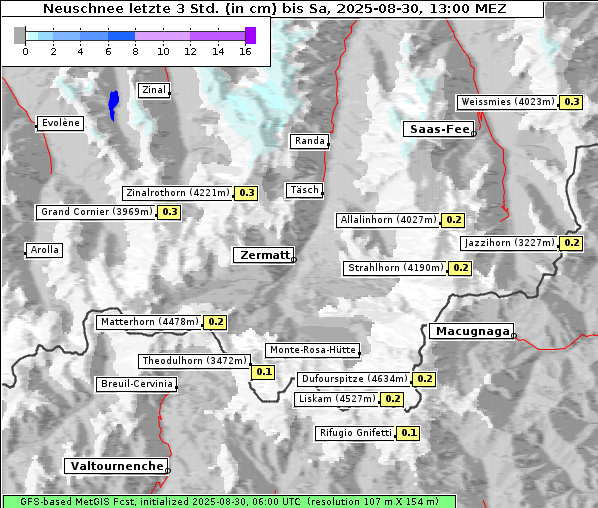 Neuschnee, 30. 8. 2025