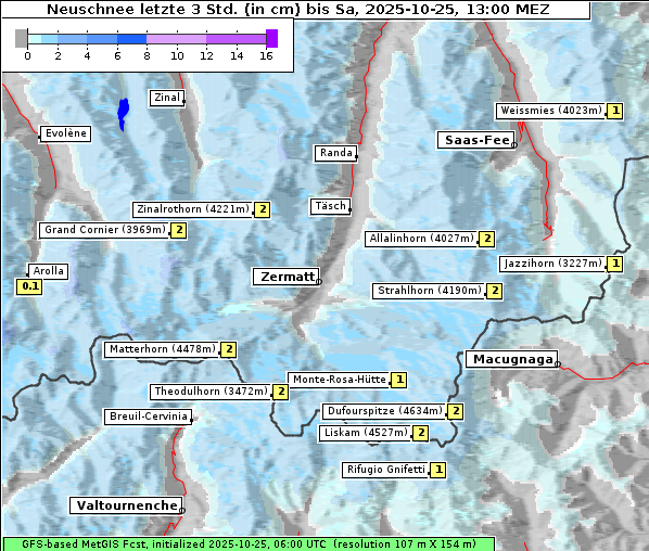 Neuschnee, 25. 10. 2025
