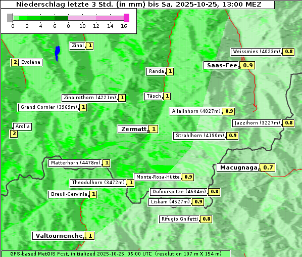 Niederschlag, 25. 10. 2025