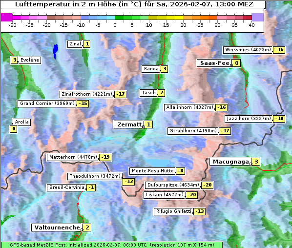 Temperatur, 7. 2. 2026