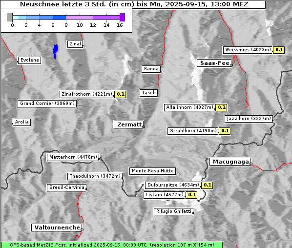 Neuschnee, 15. 9. 2025