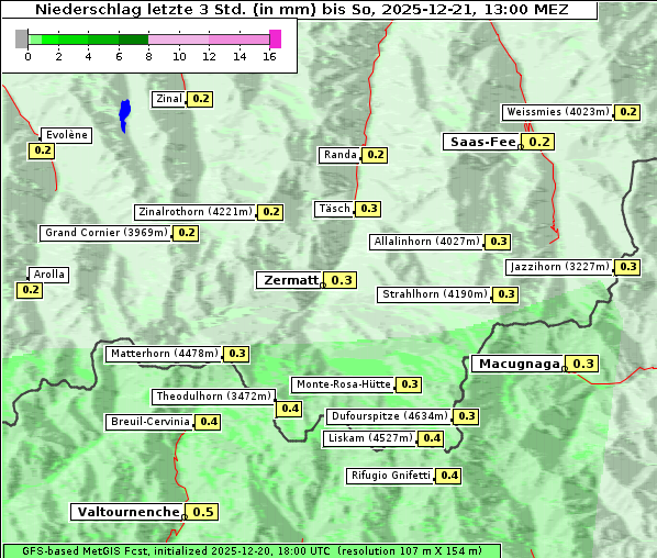Niederschlag, 21. 12. 2025