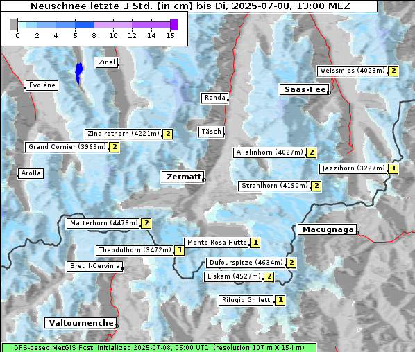 Neuschnee, 8. 7. 2025