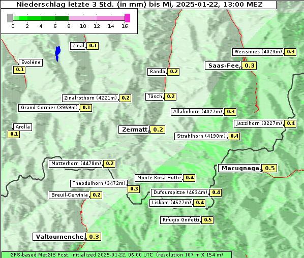 Niederschlag, 22. 1. 2025