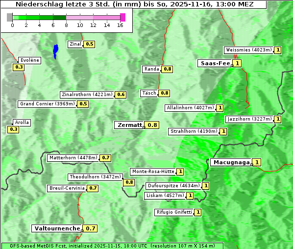 Niederschlag, 16. 11. 2025