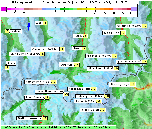 Temperatur, 3. 11. 2025