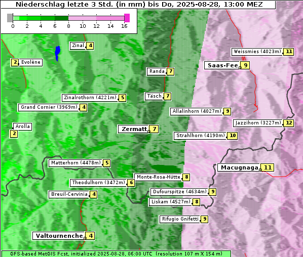 Niederschlag, 28. 8. 2025