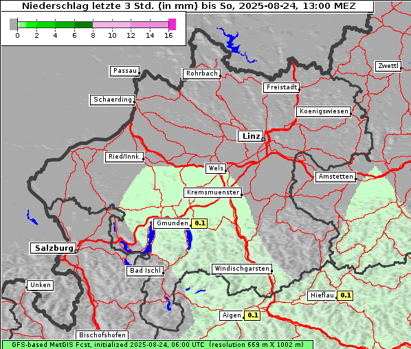 Niederschlag, 24. 8. 2025