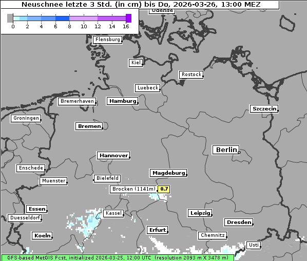 Neuschnee, 26. 3. 2026