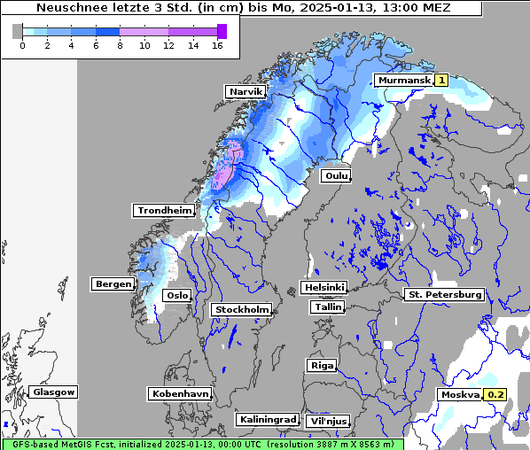 Neuschnee, 13. 1. 2025