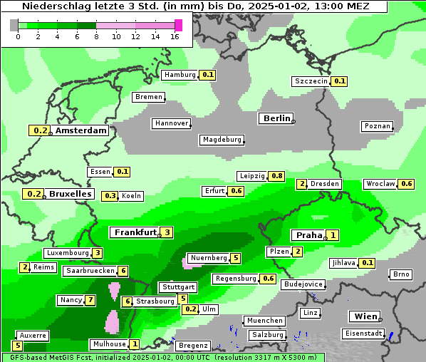 Niederschlag, 2. 1. 2025