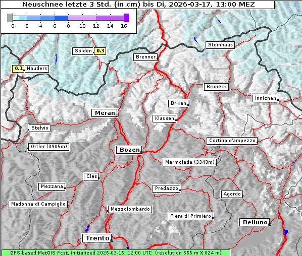 Neuschnee, 17. 3. 2026