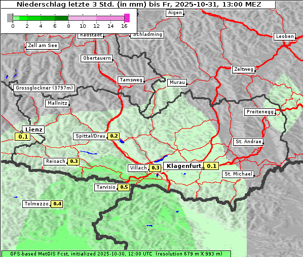 Niederschlag, 31. 10. 2025