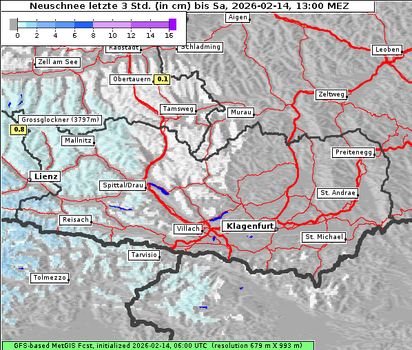 Neuschnee, 14. 2. 2026