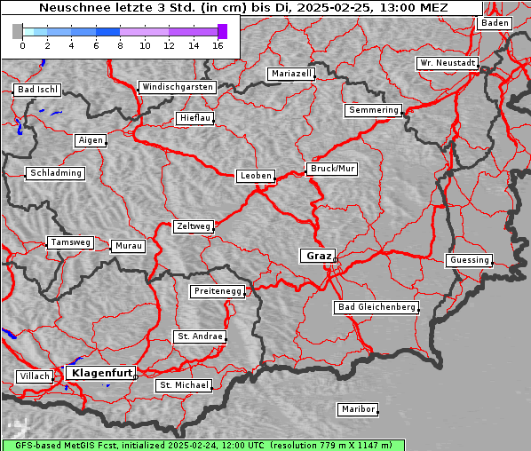 Neuschnee, 25. 2. 2025