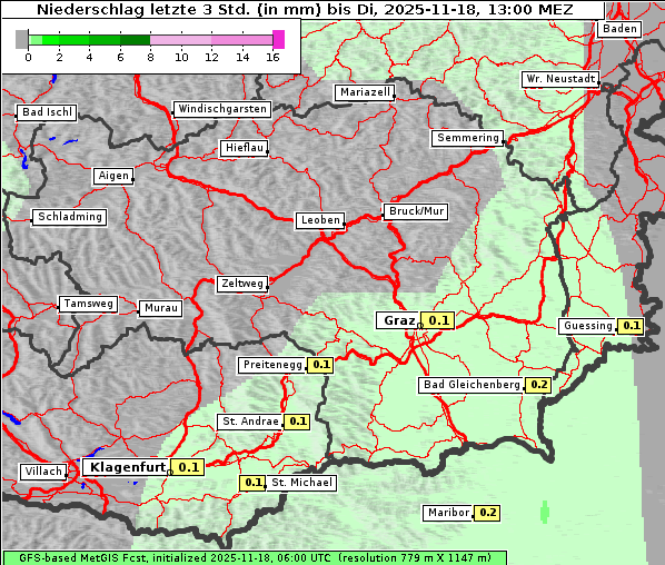 Niederschlag, 18. 11. 2025