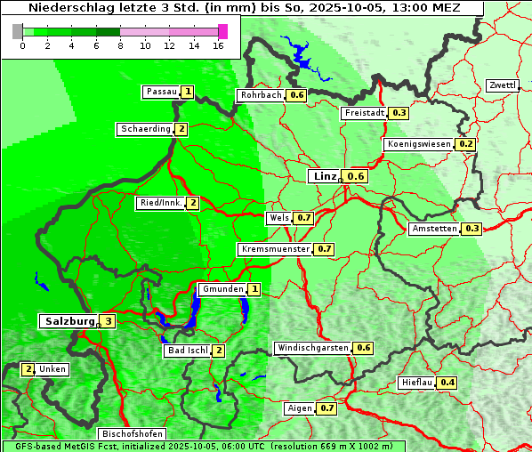 Niederschlag, 5. 10. 2025