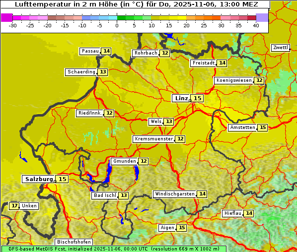 Temperatur, 6. 11. 2025